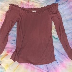 Aeropostale off the shoulder bodycon shirt